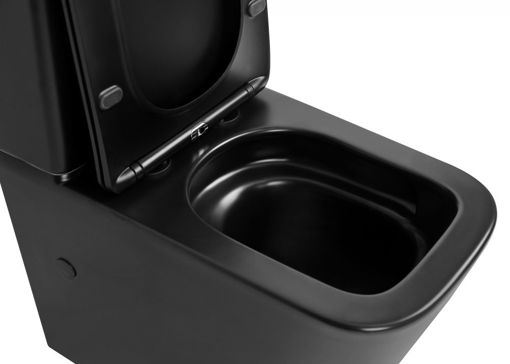 Унитаз ABBER Rechteck AC1210MB компакт черный матовый, безободковый