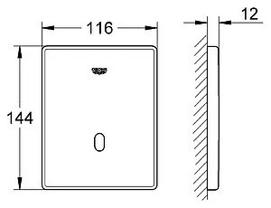 Кнопка смыва Grohe Tectron Skate 37321001 хром глянцевый