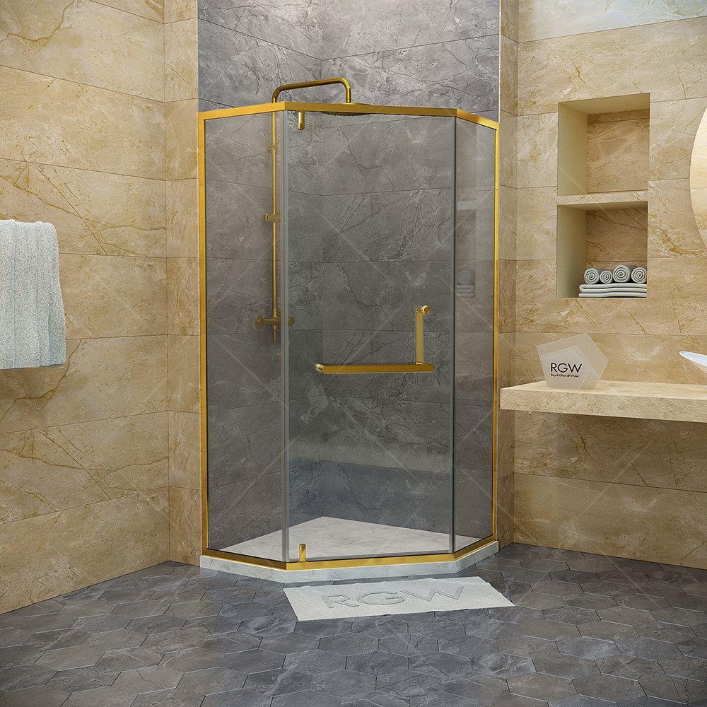 Душевой угол RGW Hotel 90x90x195 профиль золото, стекло прозрачное