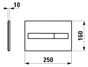 Кнопка смыва Laufen Lis 8.9566.1.004.000.1 хром глянцевый