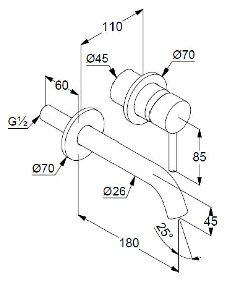 Смеситель для раковины (излив 18см) Kludi Bozz 382445376 белый матовый