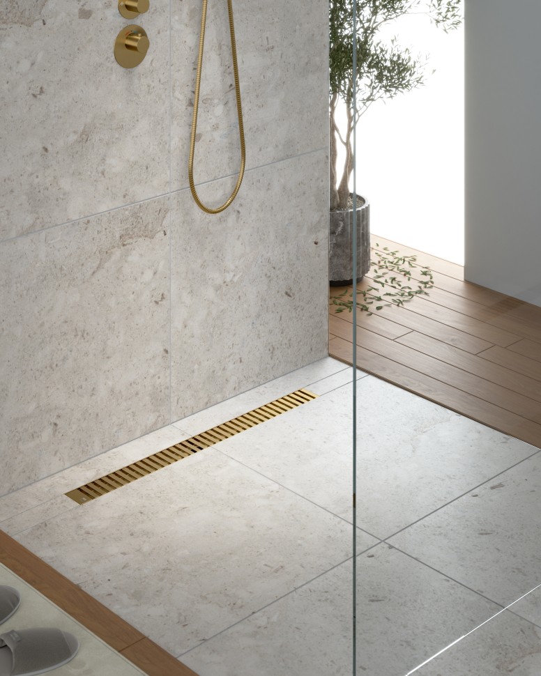 Душевой лоток TIMO Drain System DS230109/17, матовое золото