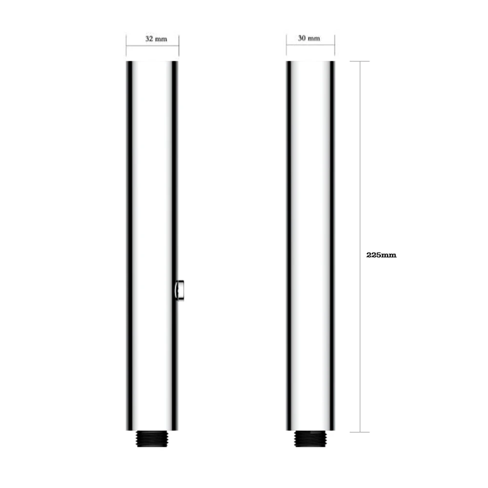 AQM8505CR Ручной душ микрофон 225 мм, 4 режима, слайдер, материал - сталь, цвет хром