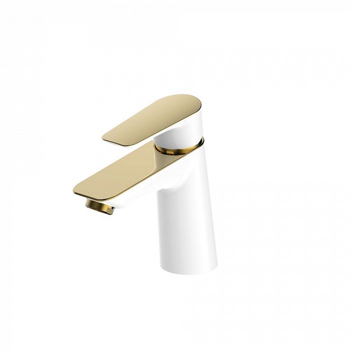 Смеситель для раковины IDDIS Cloud CLOWG00i01 белый глянцевый/золото