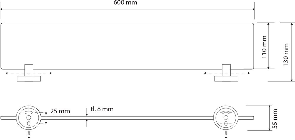 Полка для ванной Bemeta Dark 104102040 Чёрный