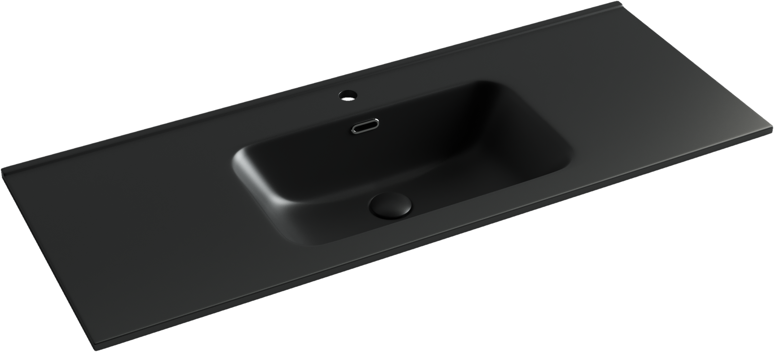 Раковина накладная 121см Ceramica Nova Element CN7006MB черный матовый