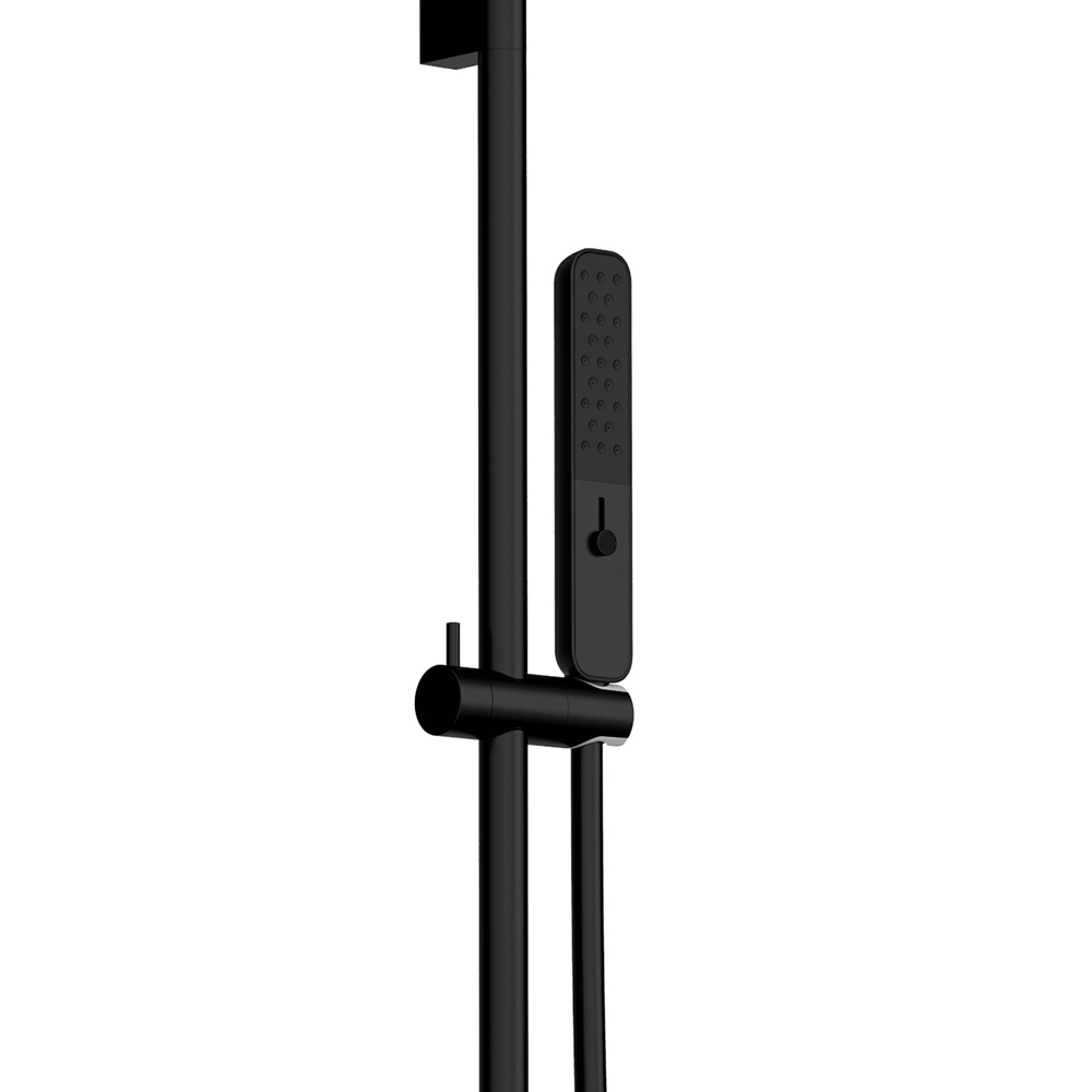 Встраиваемая душевая система с термостатом AQUAme AQM8401MB черный матовый