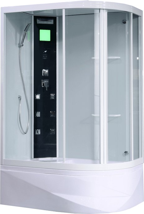 Душевая кабина Orans 86155L0 130x90x220 профиль белый, стекло прозрачное