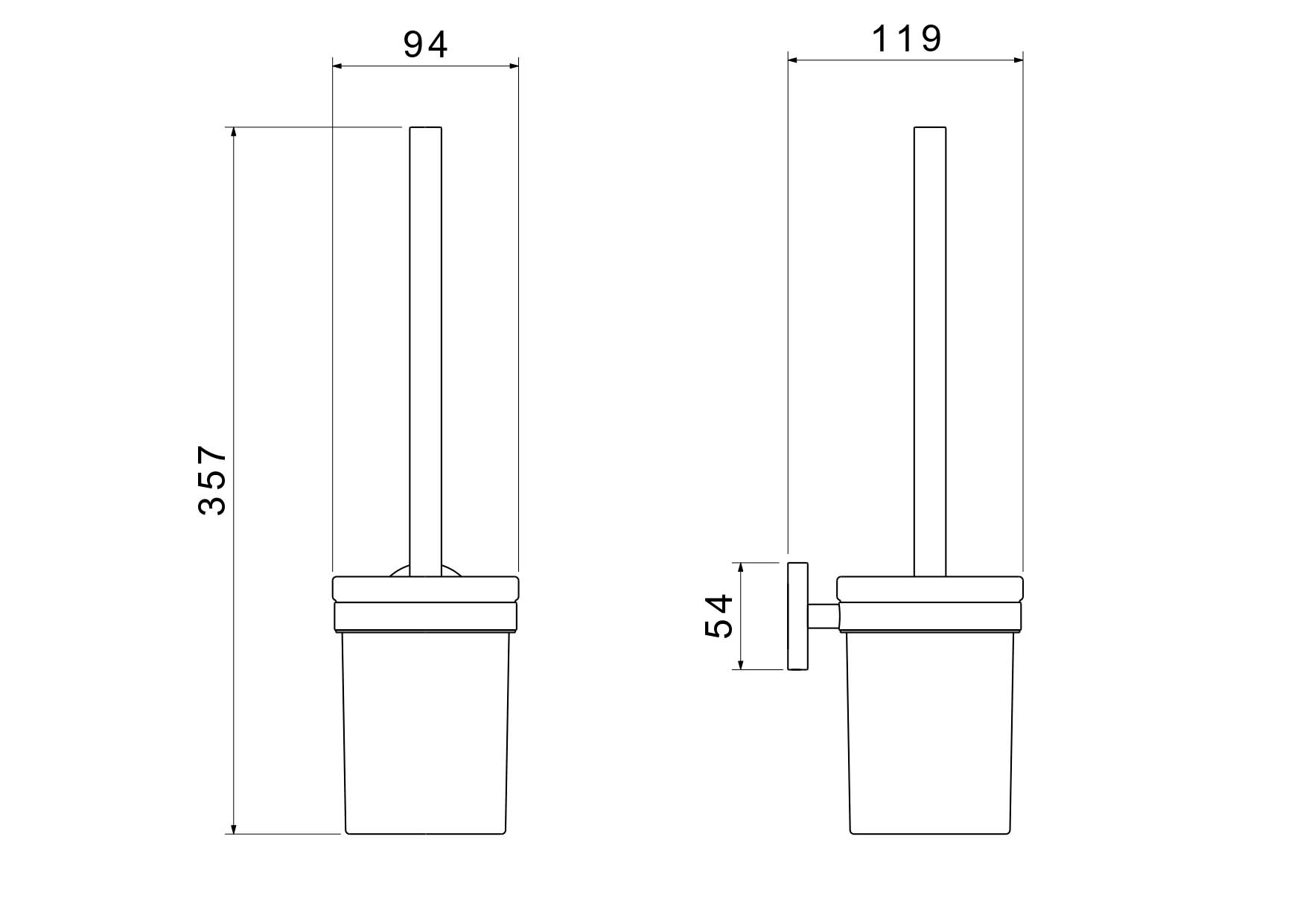 Ершик подвесной Aquatek Европа AQ4110MB черный матовый