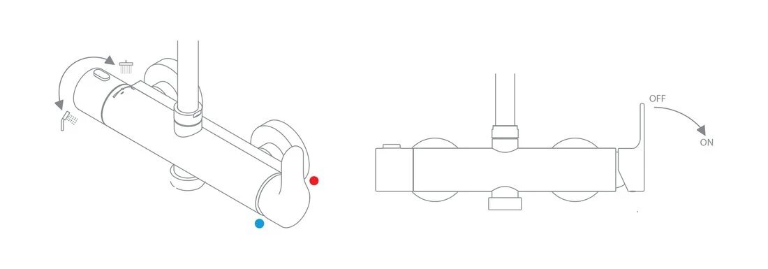 Душевая стойка для душа Ravak DS X07P643 хром