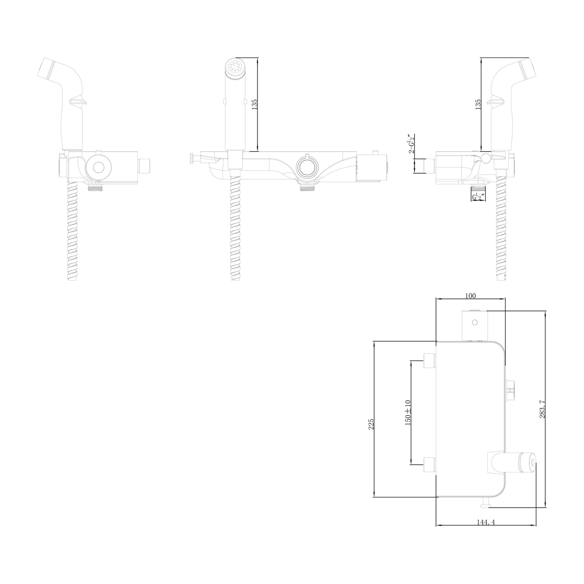 Смеситель для биде Lemark Solo LM7169CW хром/белый