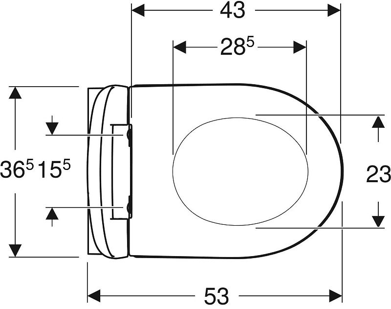 Унитаз с инсталляцией подвесной GEBERIT Icon 500.300.82.1 с горизонтальным выпуском