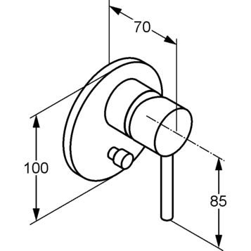 Встраиваемая душевая система со смесителем Kludi Bozz 386303976 черный матовый