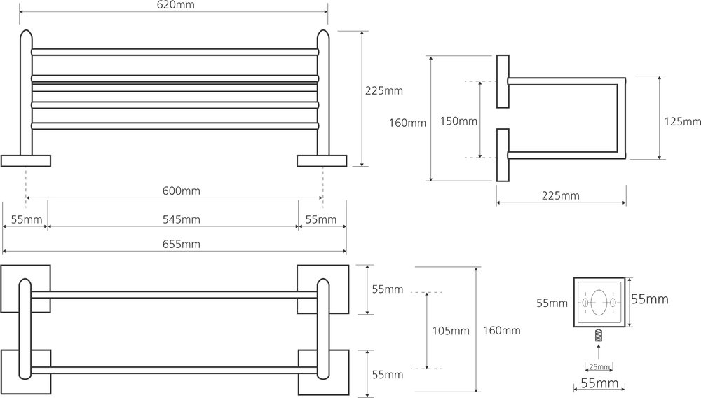 Полки для полотенец Bemeta Beta 132205102 Хром