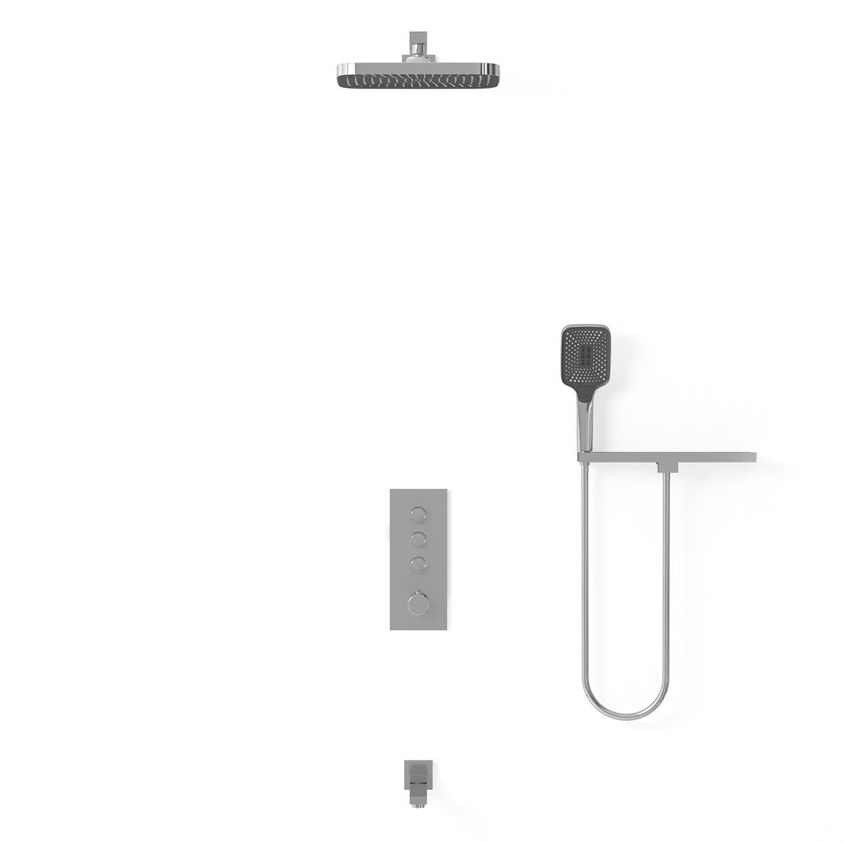 Душевой комплект Vincea VSFW-431T1RCH встраиваемый, термостатический, 3 режима, хром
