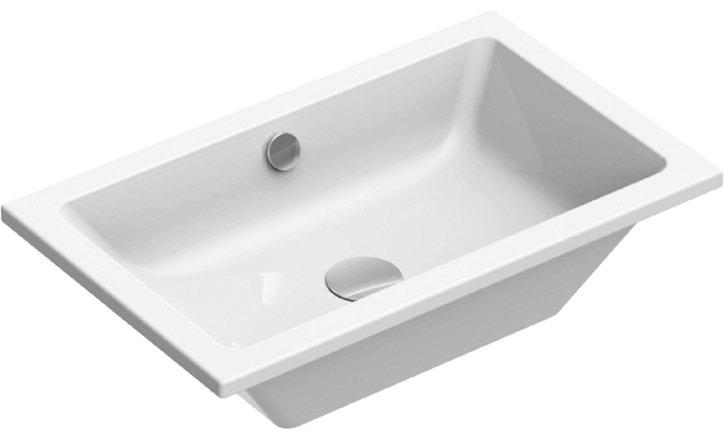 Раковина встраиваемая снизу 60см GSI Kube X 8953911 белая