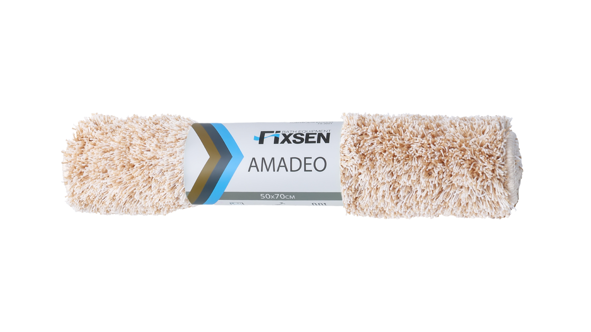Коврик для ванной Fixsen Amadeo 1-ый,  FX-3001A, бежевый, 50х70 см.