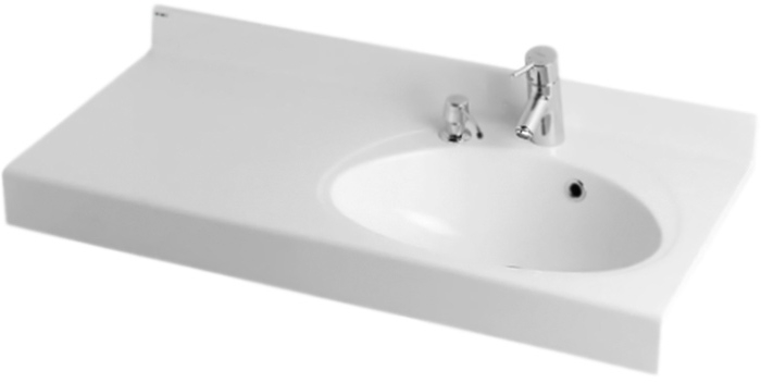 Раковина подвесная 100см Акватон Отель 1A70073NOT01L белый