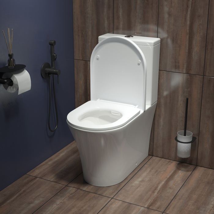 Унитаз напольный IDDIS Stone Rimless STNRDSEi24 белый, с сиденьем микролифт