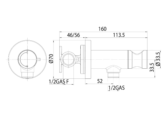 Гигиенический душ со смесителем Bossini Paloma Brass E37005B.043 золото матовое