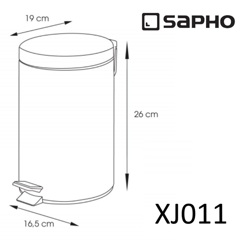 Мусорное ведро Sapho DIAMOND XJ011 бронза