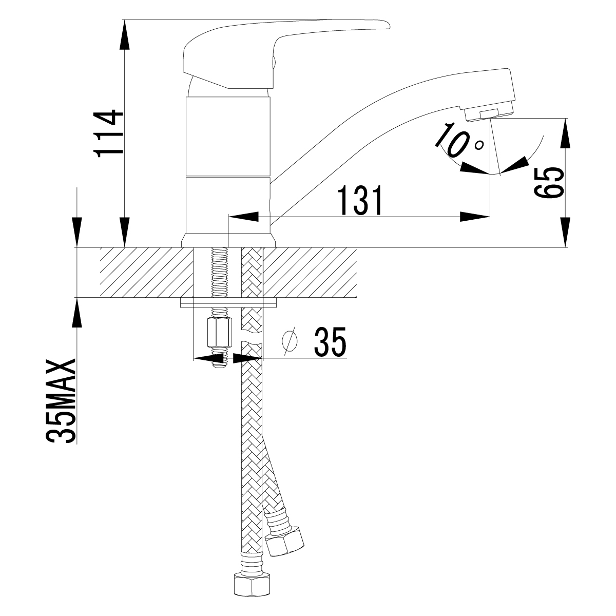 Смеситель для раковины Lemark Pramen LM3307C хром