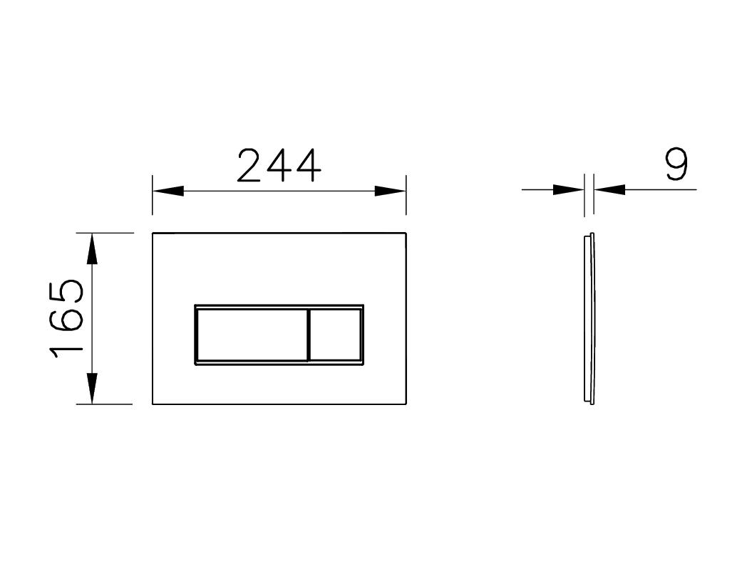 Кнопка смыва Vitra Root Square 740-2380 хром
