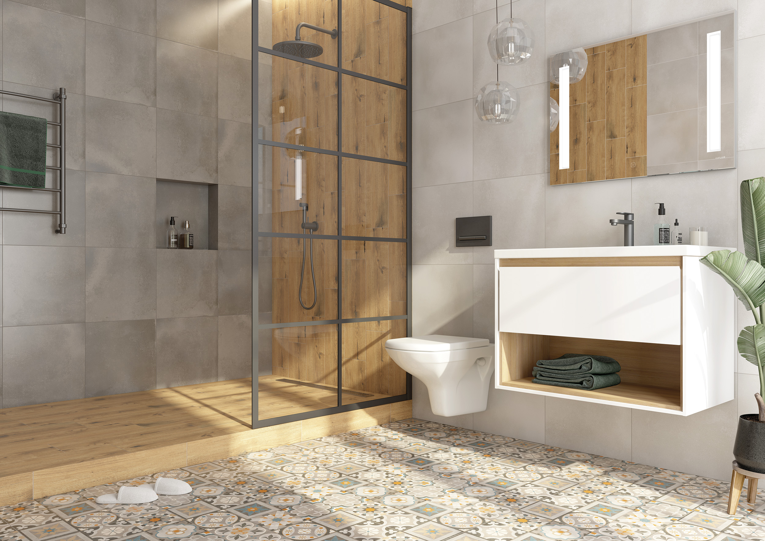 Комплект Cersanit CITY CO DPL EO slim инсталляция LINK PRO кнопка Blick пластик черный матовый