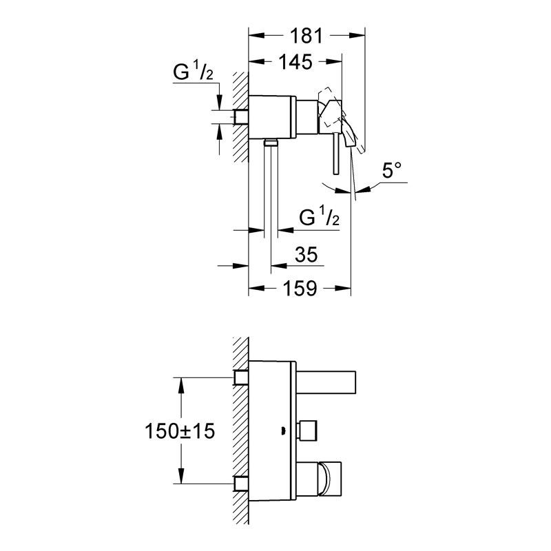 Смеситель для ванны Grohe Allure 32826000 хром
