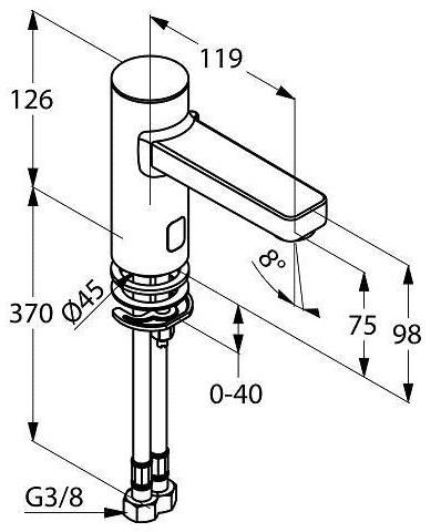 Смеситель для раковины Kludi Zenta  3810005 хром