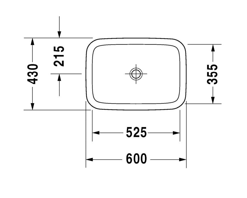 Раковина встраиваемая сверху 60см Duravit DuraStyle 0372600000 белый