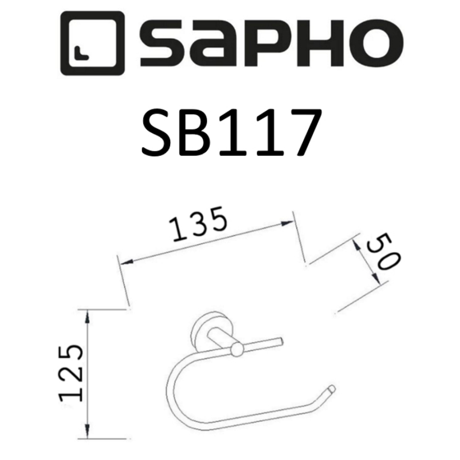 Держатель туалетной бумаги Sapho SAMBA SB117 хром