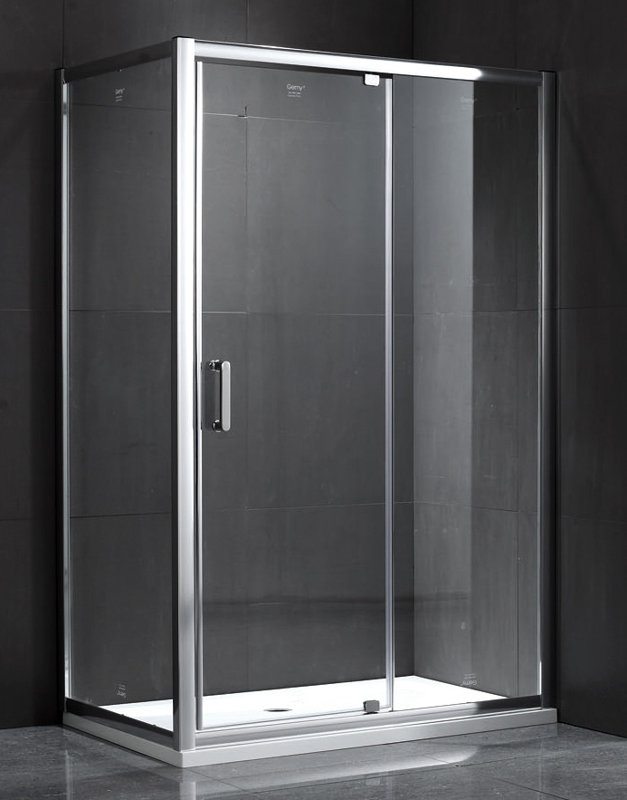 Душевой угол GEMY Sunny Bay 100x70x190 профиль хром, стекло прозрачное