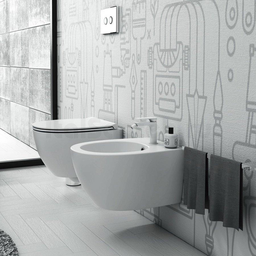 Унитаз подвесной безободковый Globo 4All MDS03BO белый матовый, без сиденья