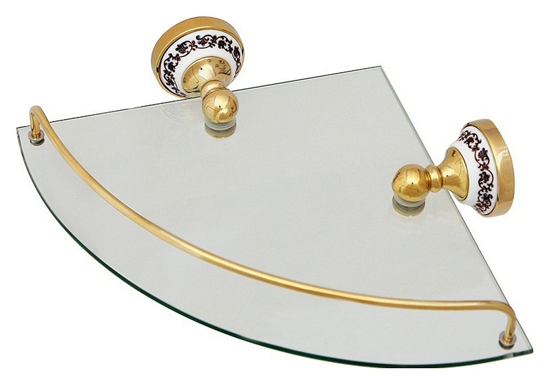 Угловая полка Fixsen Bogema Gold FX-78503AG Золото Белый