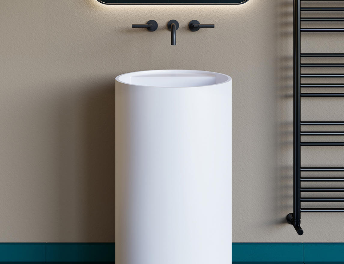 Раковина напольная 45см Salini Armonia 130114G белый