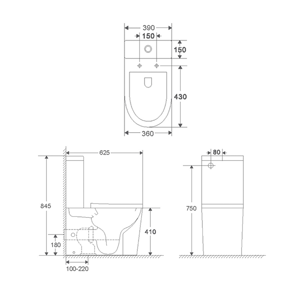 Унитаз напольный Terminus Аврора (Торнадо 3.0) 11F62x39W, белый