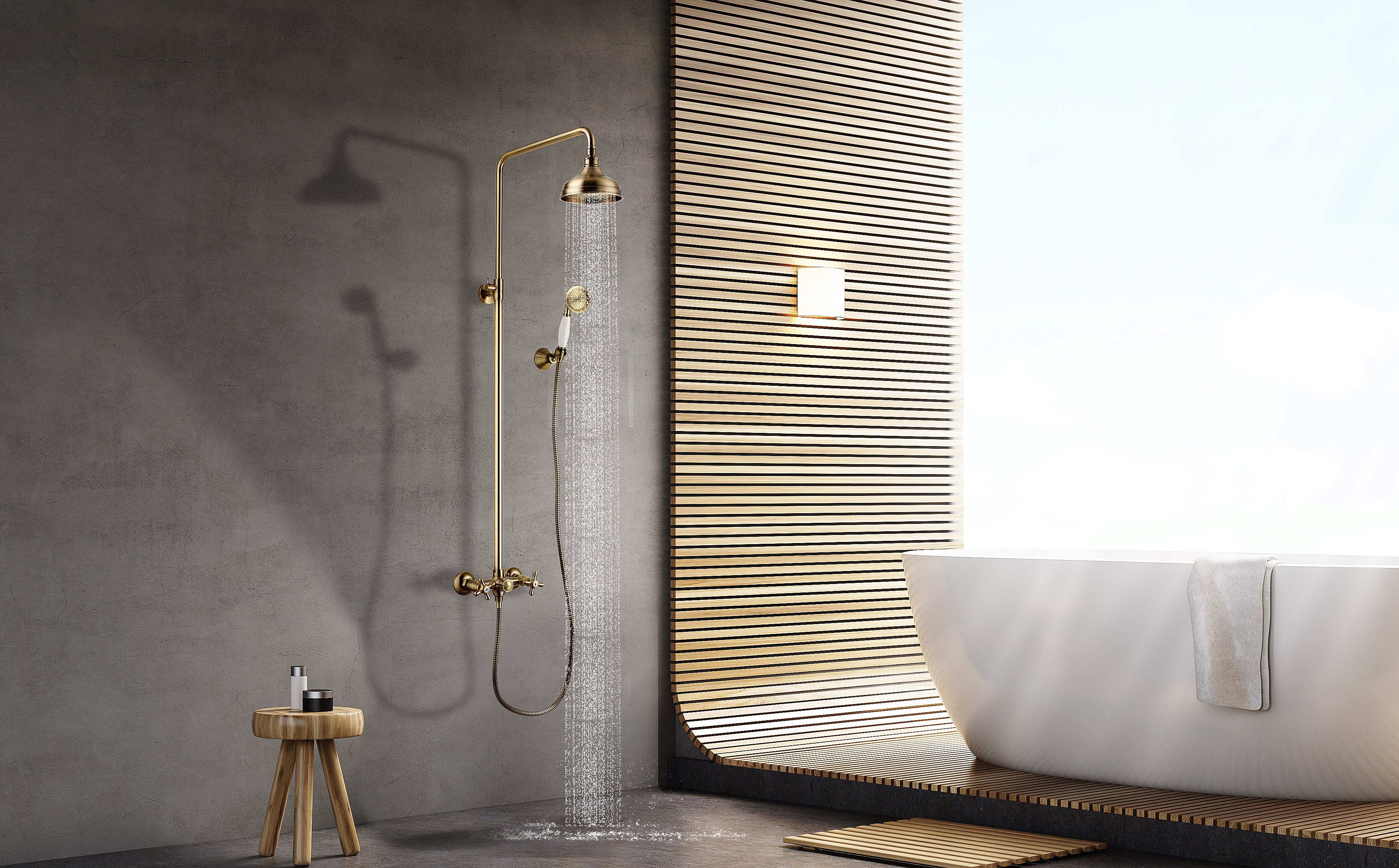 Душевая стойка Lemark Vintage LM2860B бронза