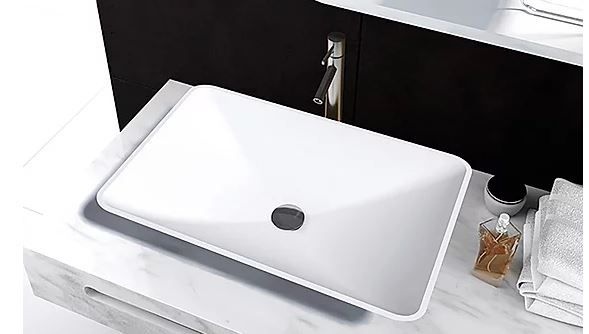 Раковина накладная 60см MonteBianco Stelvio Quattro 12205 белый матовый