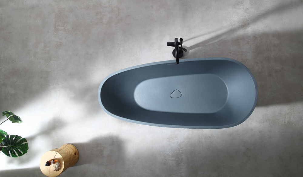 Ванна из искусственого камня ABBER Dortmund AM9911G серая