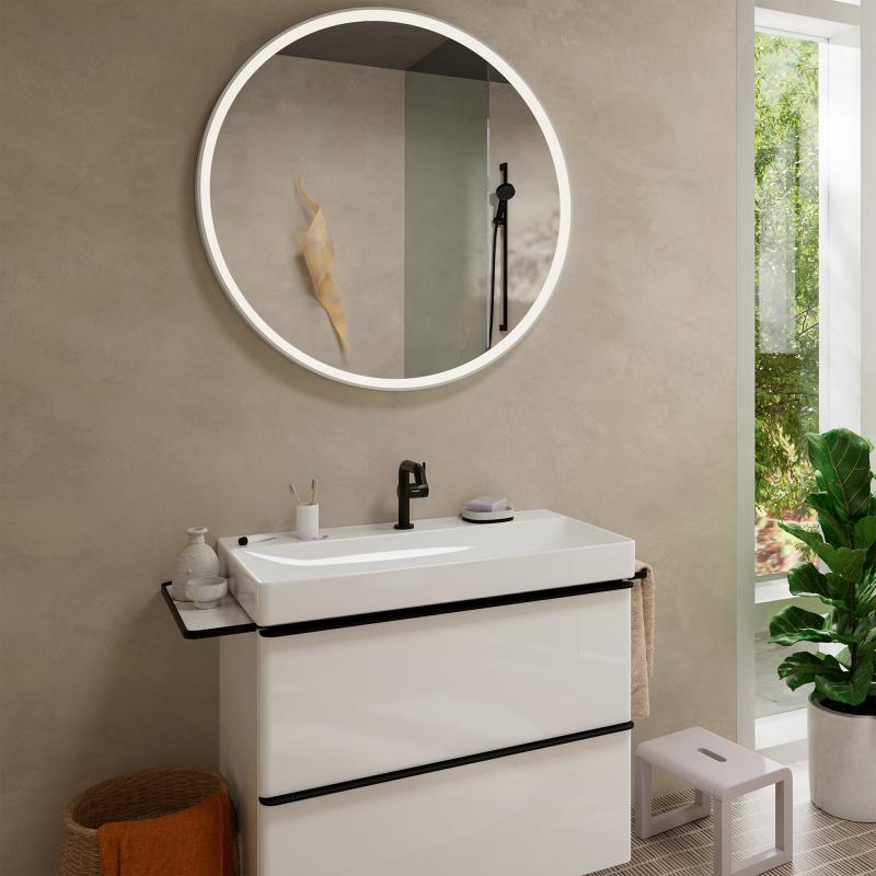 Смеситель для раковины Hansgrohe Tecturis S 73320670 черный матовый