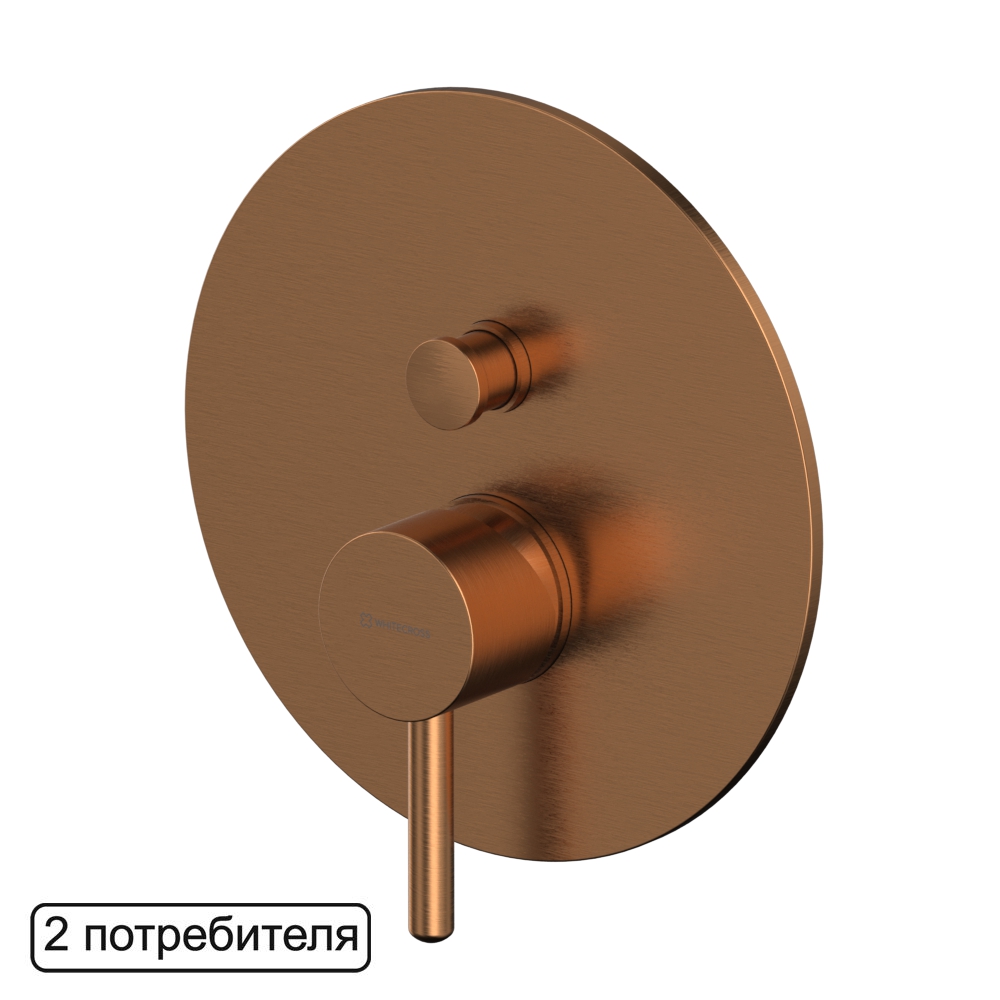 Смеситель для душа скрытого монтажа WHITECROSS Y Y1235CPB (брашированная медь)