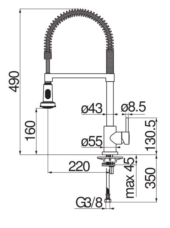 Смеситель для кухни Nobili Live LV00300/3CR хром