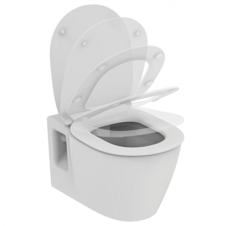 Промо-комплект 4 в 1 Ideal Standard с безободковым подвесным унитазом E822301 CONNECT Rimless  с сиденьем и крышкой E772401 CONNECT, встраиваемой инсталляцией R020467 PROSYS FRAME 120 M и механической панелью смыва R0108AA SOLEA M1