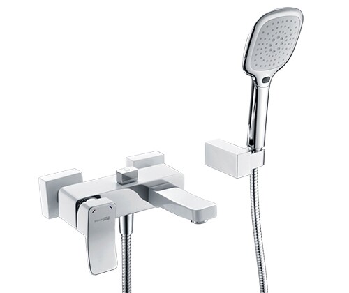 Смеситель для ванны с душем WasserKraft Aller 1061WHITE хром/белый
