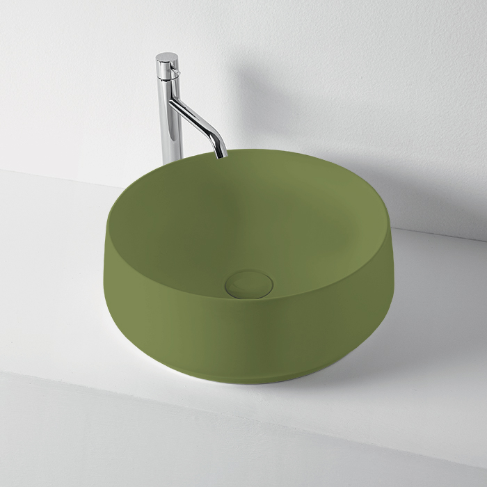 Раковина накладная 46см Kerasan F10 460411 зеленый матовый