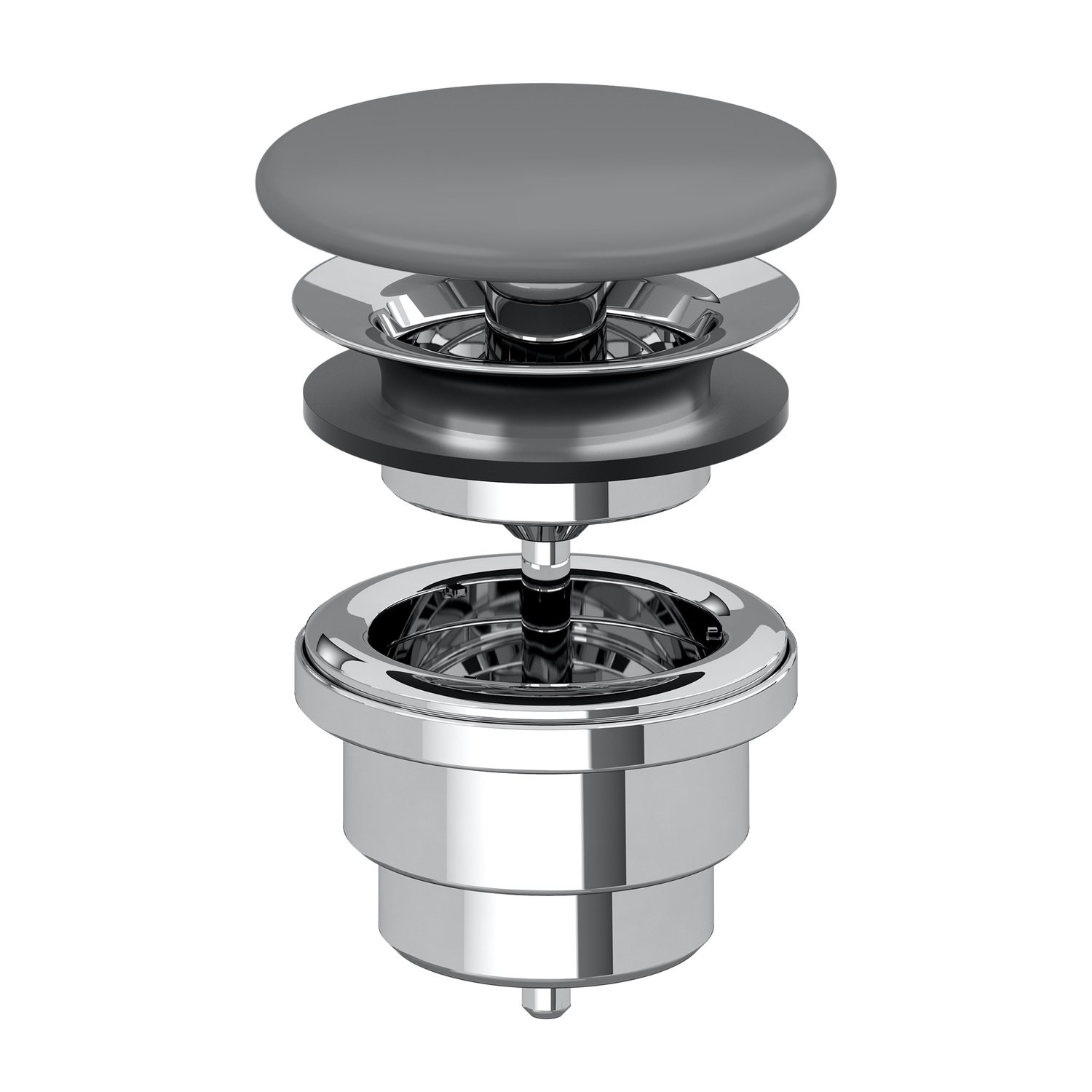 Донный клапан для умывальника без перелива Villeroy & Boch 680800i4 графит