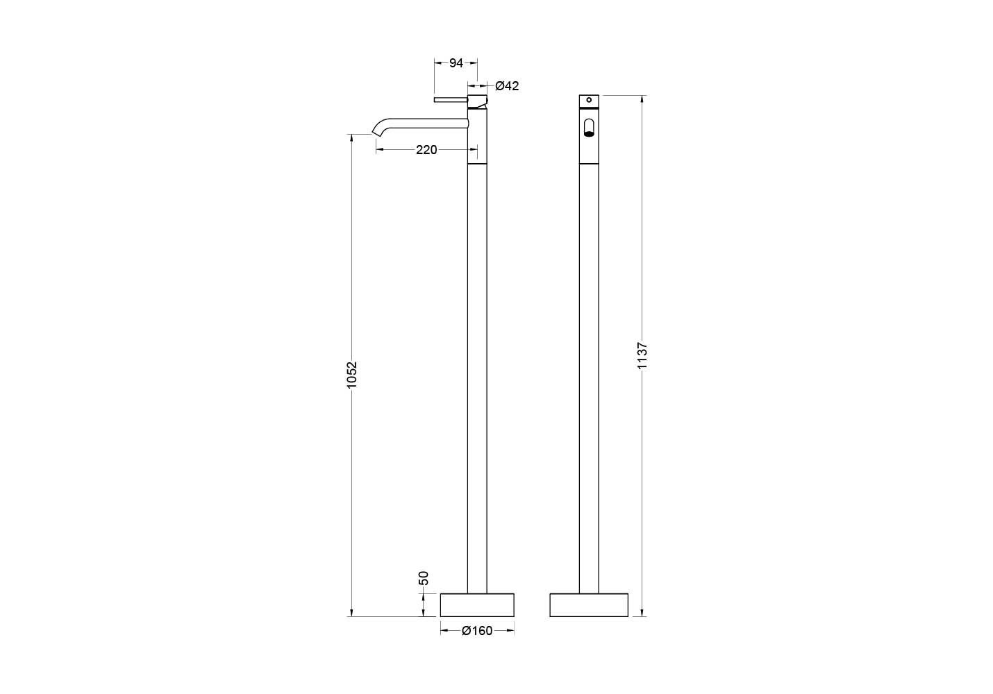 Смеситель для раковины Aquatek Европа AQ1309BM черный матовый