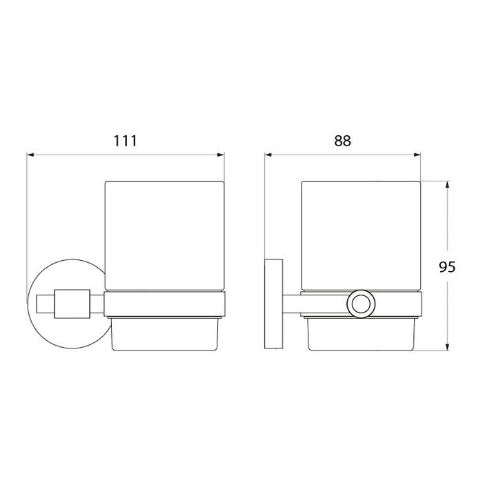 Стакан IDDIS Gezanne L093 хром