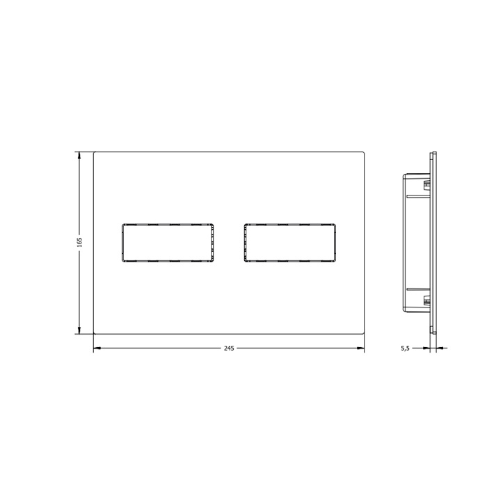 Кнопка смыва ArtCeram INOX-710 710.000.BS нержавеющая сталь